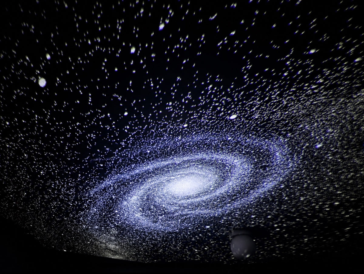 Spiral galaxy projected on a ceiling