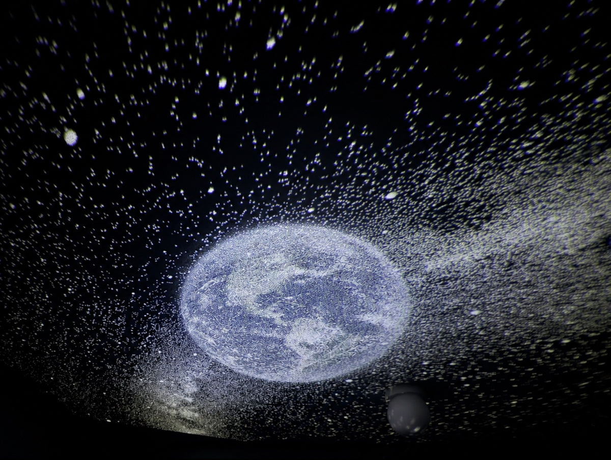 Earth projected on a ceiling